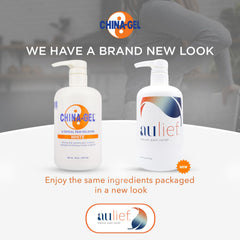 China-Gel Aulief cream being applied to skin for targeted relief.