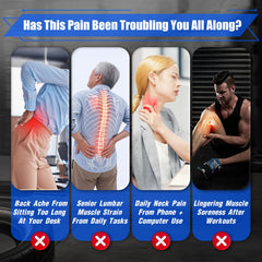 Chinensis Massage Gun used on back and shoulders for muscle relaxation