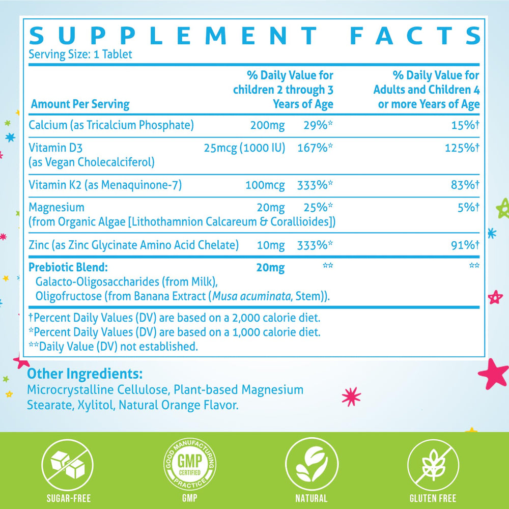 ChiQwench kids height growth tablets in daily chewable form