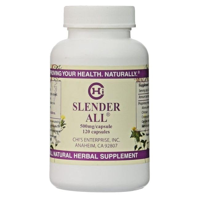 Chi's Enterprise Slender All bottle front with 120 capsules for daily use