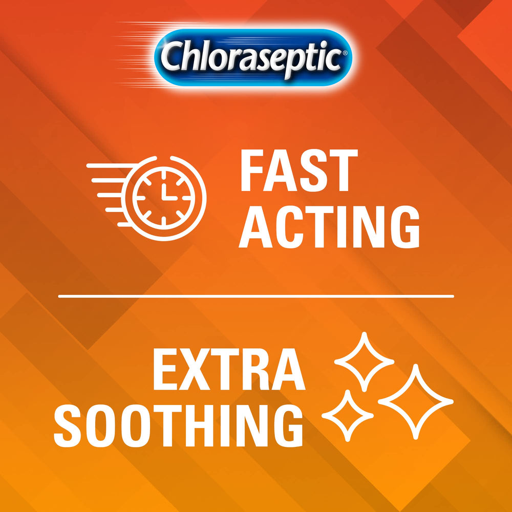 Chloraseptic sore throat lozenges on the go in a compact pack