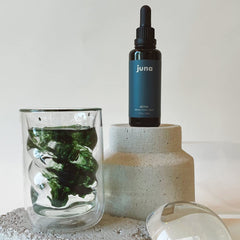 Juna drops evoke a sense of natural energy when mixed in water.