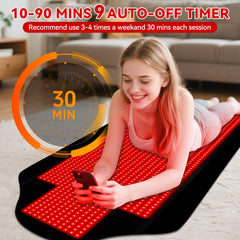 Cholas red light mat features adjustable pulse modes for personalized sessions.