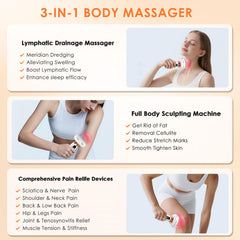 Choufaly lymphatic drainage massage in hands showing portability and ease