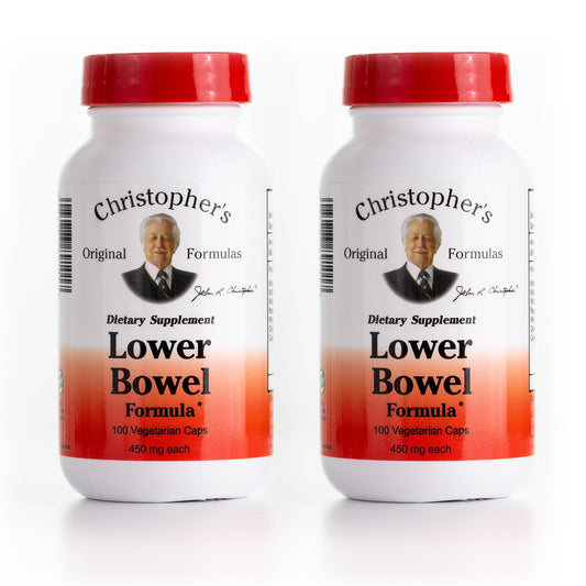 Christopher's Original Formulas Lower Bowel Cleanse bottle with herbal blend and gentle digestive support