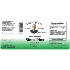 Christopher's Original Formulas Sinus Plus capsules ready for seasonal balance.