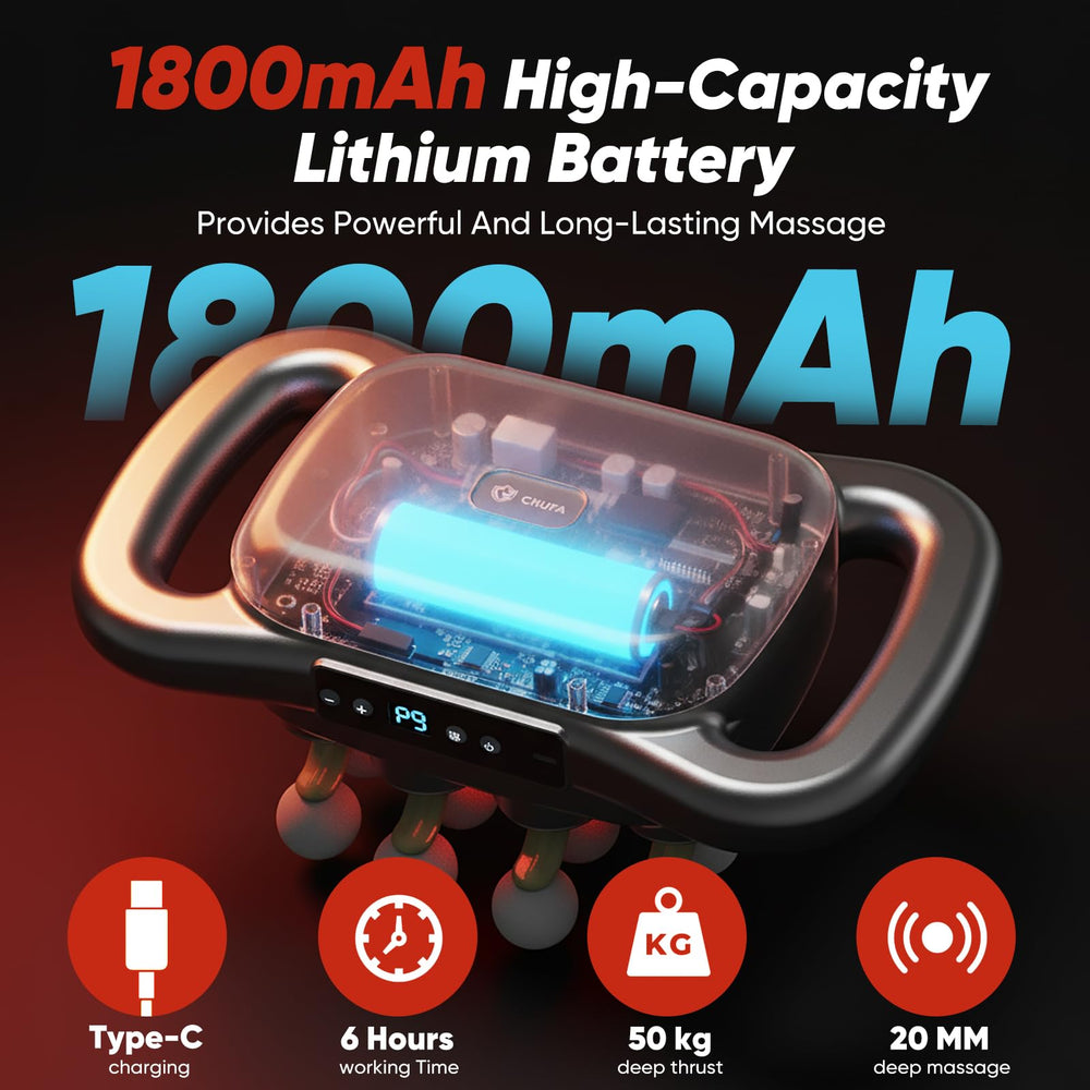 Chufa type-C rechargeable 1800mAh battery enables long sessions