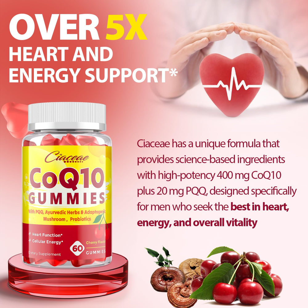 Ciaceae CoQ10 gummies probiotic label for gut wellness