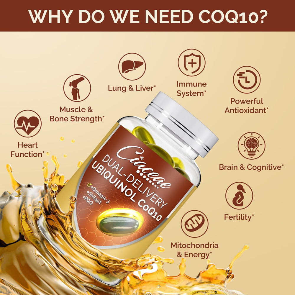 Ciaceae purity and natural ingredients label highlights gluten-free, clean supplement.