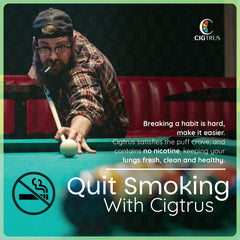 Cigtrus all-natural essential oils inhaler with refreshing scent.