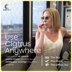 Cigtrus lemon lime aroma inhaler ready for refreshing puffs.