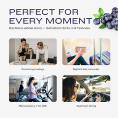 Cigtrus O₂ Inhaler blueberry-compact offers quick oxygen boosts during travel.