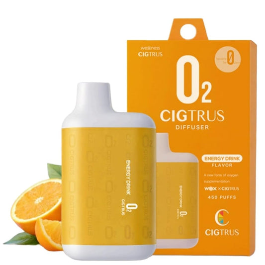 Cigtrus O₂ inhaler blueberry front view for quick refresh.