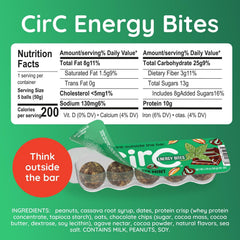 CirC Energy Bites 5-bite pack on-the-go design supports portable protein whenever you need.