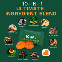 Civavo ingredients close-up featuring ashwagandha, maca, and tongkat ali adaptogens