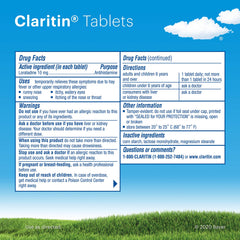 Claritin 10 mg tablets with clear front label for easy dosing