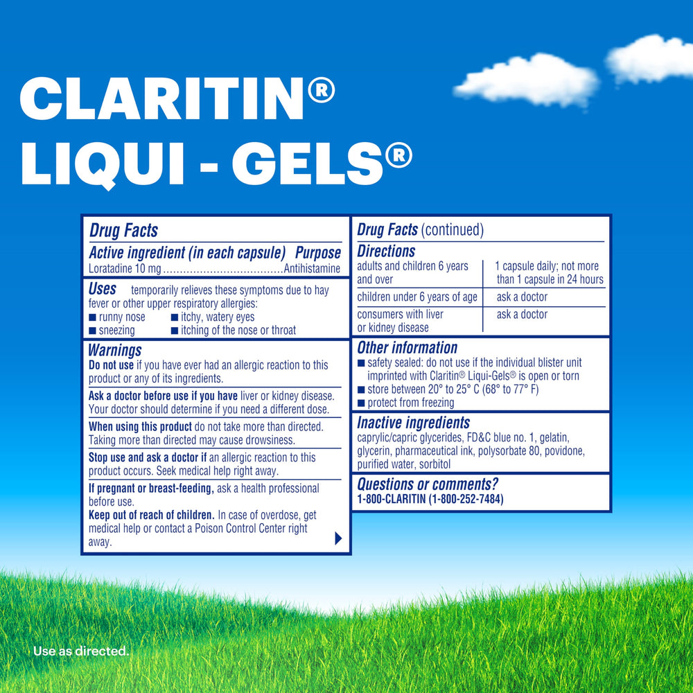 Claritin 10 mg loratadine capsules support steady daily management.