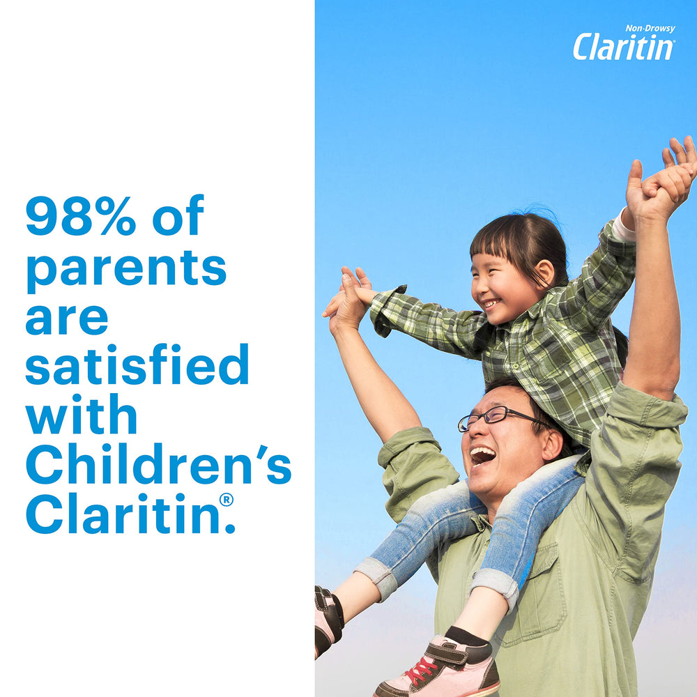 Claritin Children's Chewables Grape boxed packaging ready for school