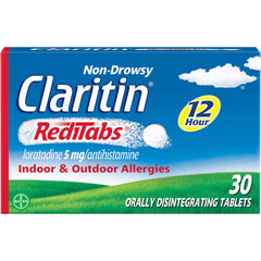 Claritin RediTabs 12-hour relief tablet melt for non drowsy allergy relief