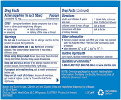 Claritin sneezing and watery eyes relief closeup for seasonal symptoms