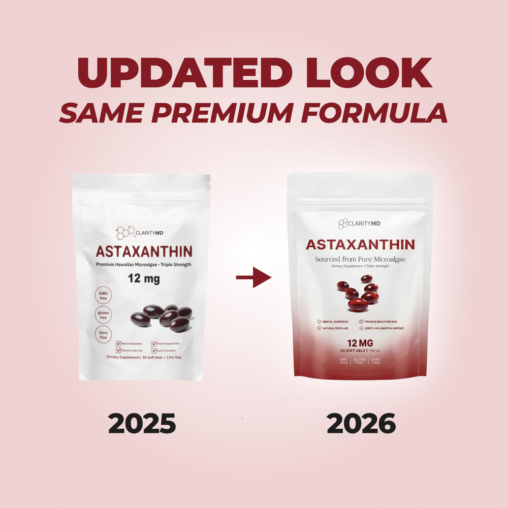 ClarityMD Astaxanthin 60-softgel pack, convenient for daily supplementation