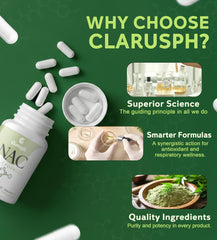 Clarusph NAC vegan gluten-free label on packaging highlighting diet compatibility.