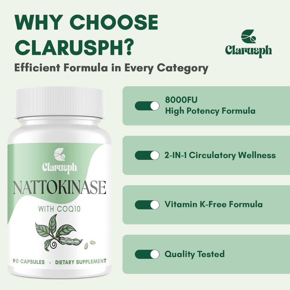Clarusph packaging on desk shows compact bottle for daily use.