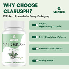 Clarusph packaging on desk shows compact bottle for daily use.