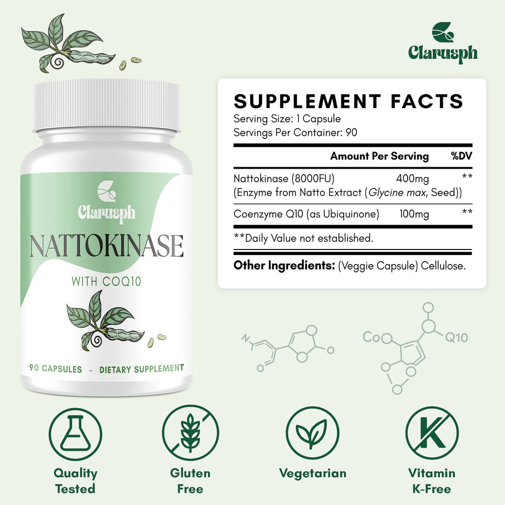 Clarusph vitamin K2-free tag signals no Vitamin K2 in formula.