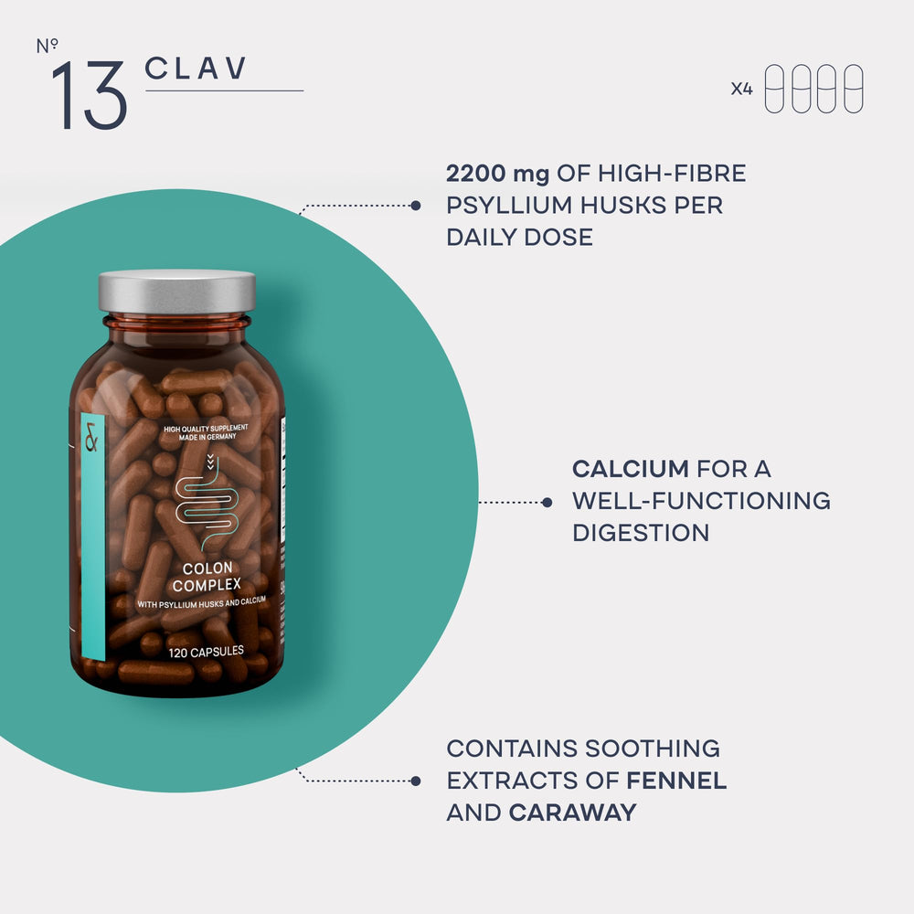 CLAV N°14 Puls label detail highlights natural ingredients and a research-based formulation.