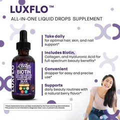LuxGlo bottle with dropper highlighting quality packaging