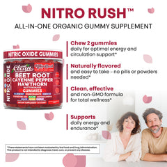 Clean Nutra Nutra Rush CoQ10 gummies emphasize antioxidant and energy support.