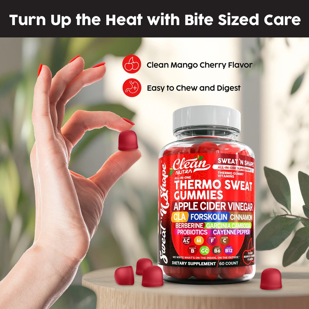 Gummies with fruits shown alongside probiotic benefits for digestion.