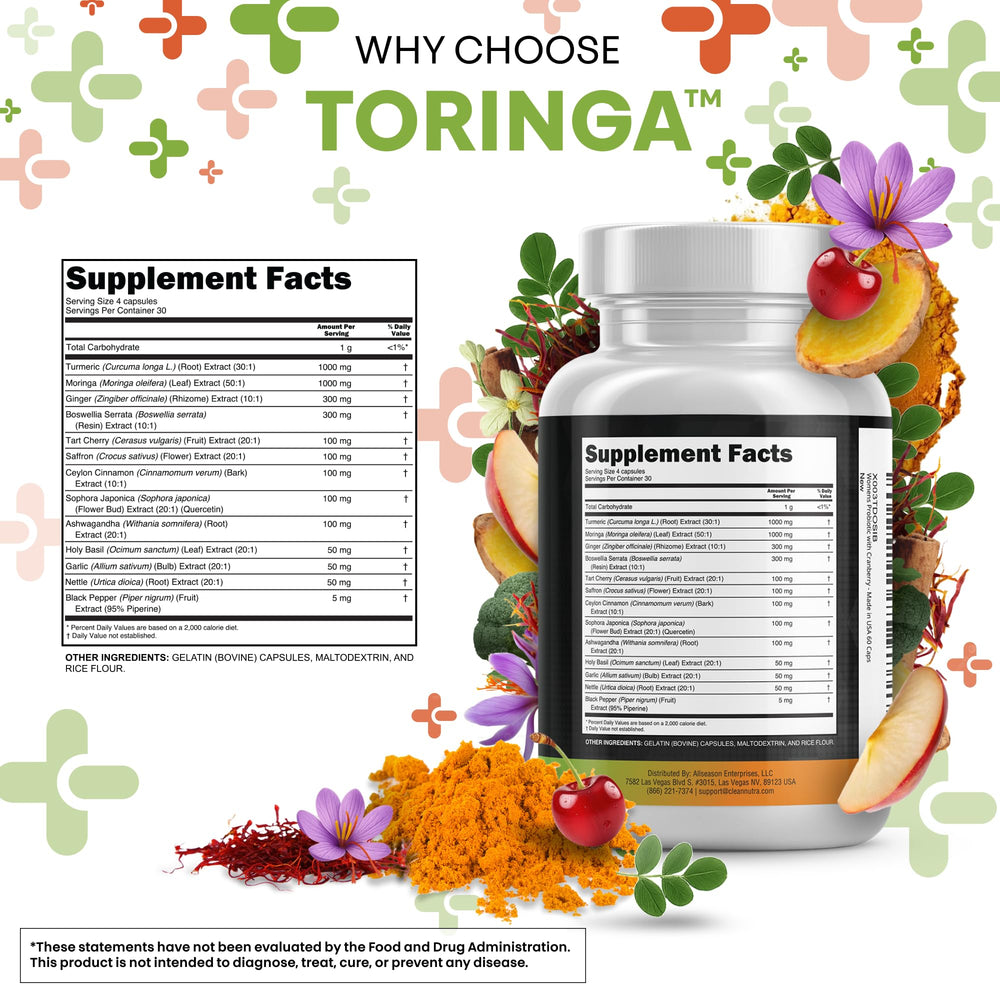 Boswellia extract capsules from Clean Nutraceuticals Turmeric Moringa, designed for daily balance
