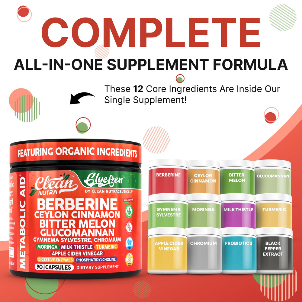 Clean Nutraceuticals berberine cinnamon capsules close-up, vegan capsules for convenient daily use