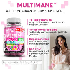 Clean Nutraceuticals biotin 10000mcg keratin focus image suggests stronger hair.