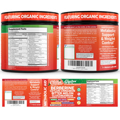 Clean Nutraceuticals bottle back-label detail lists key ingredients and serving size