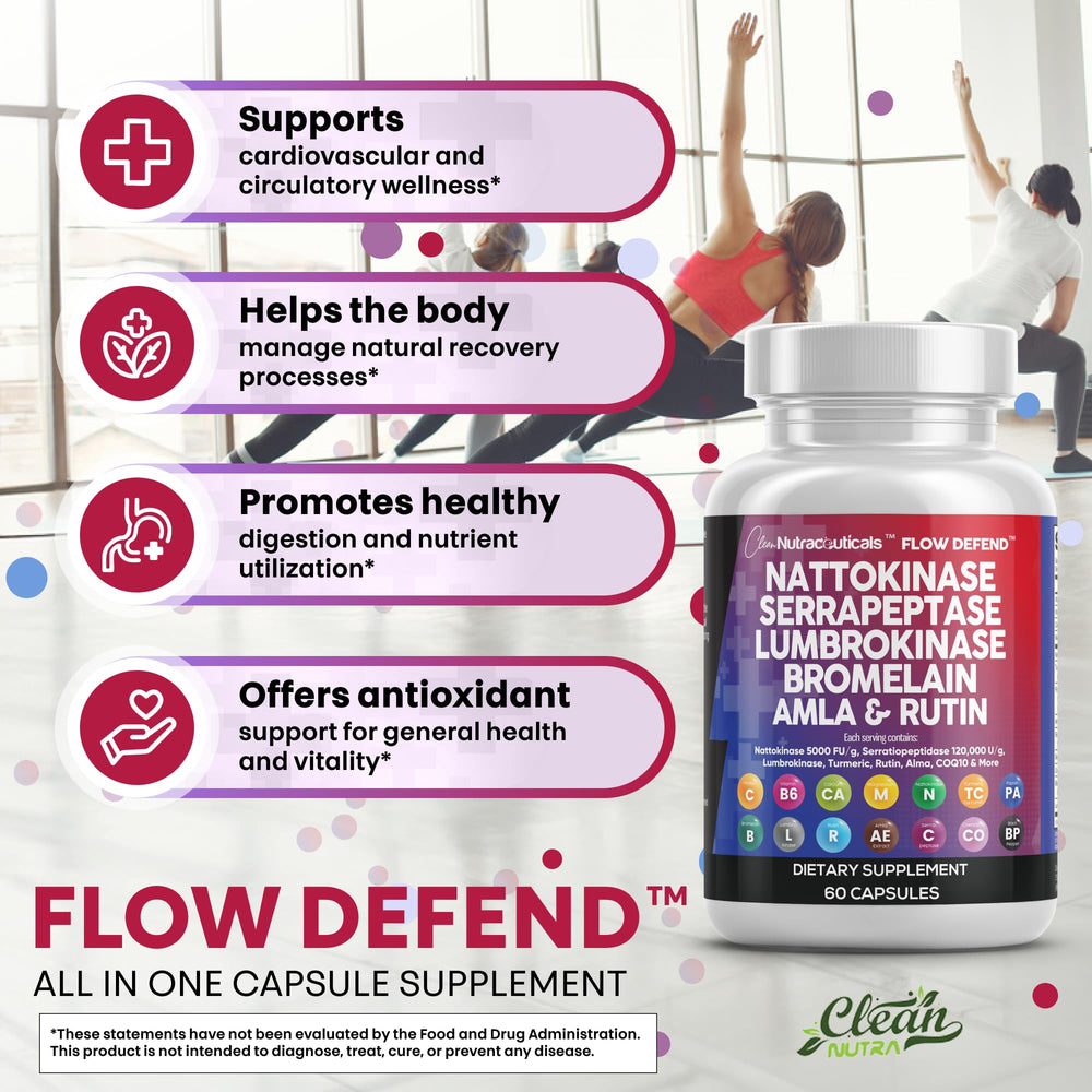 Clean Nutraceuticals bottle with glass of water illustrating daily regimen.