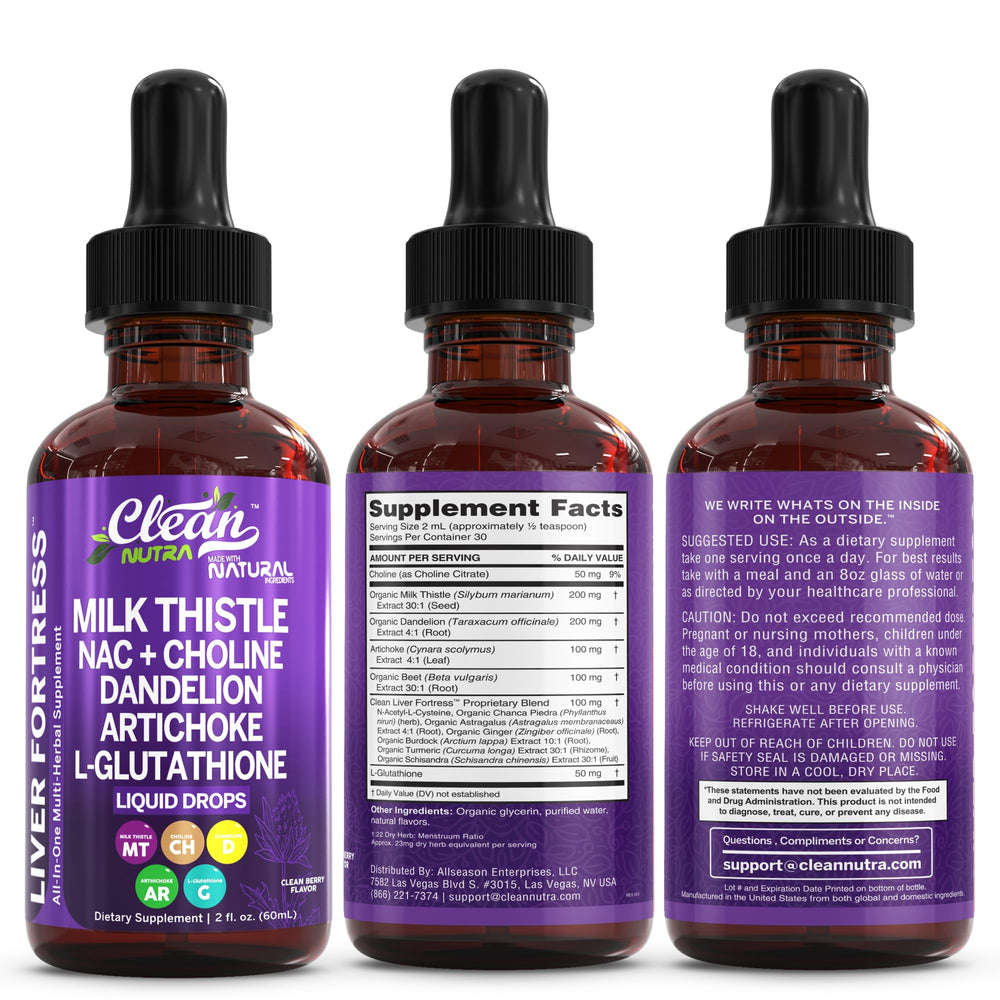 Clean Nutraceuticals Burdock root liquid drops for cleansing pathways.