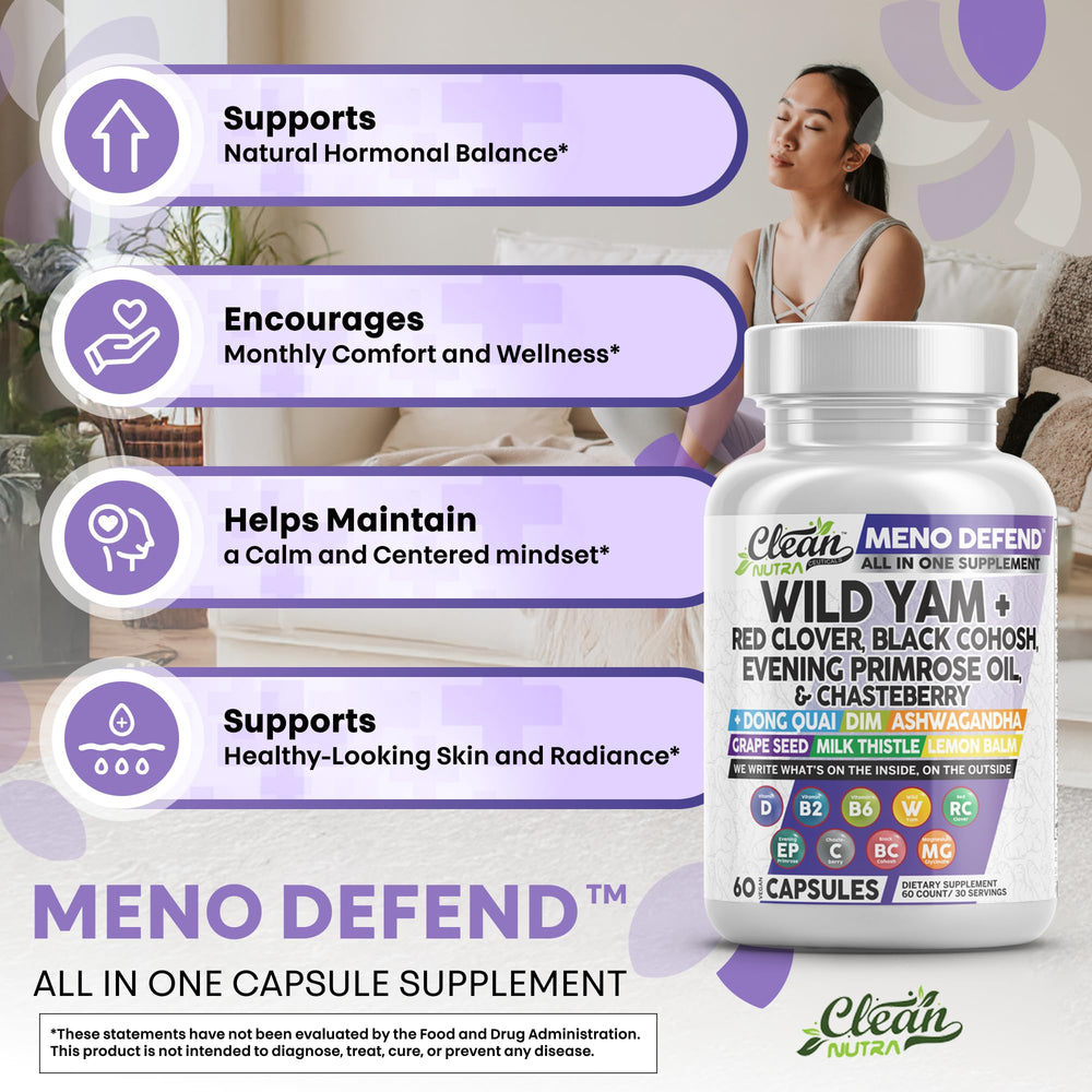Clean Nutraceuticals Chaste Tree Berry capsules for menopausal comfort