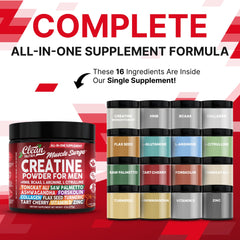 Clean Nutraceuticals Creatine bottle label highlighting muscle support and recovery.