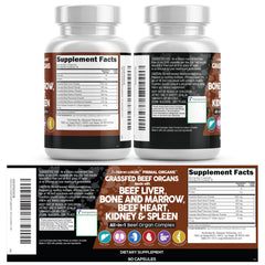 Clean Nutraceuticals grass-fed beef liver capsules packaging.
