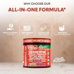 Clean Nutraceuticals Made in USA badge communicates quality
