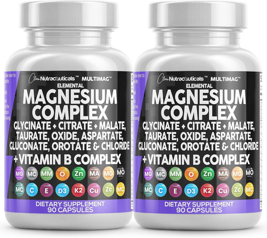 Clean Nutraceuticals MultiMag bottle close-up for daily relaxation support