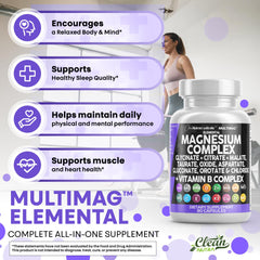 Clean Nutraceuticals MultiMag dosing visual shows three capsules per serving.