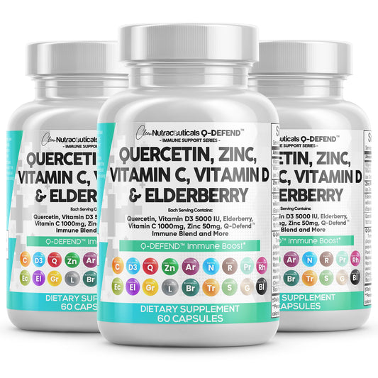 Clean Nutraceuticals Q Defend immune capsules close-up on bottle