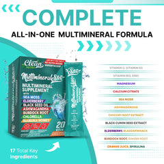 Close-up of Clean Nutraceuticals sea moss powder label showing ingredients.