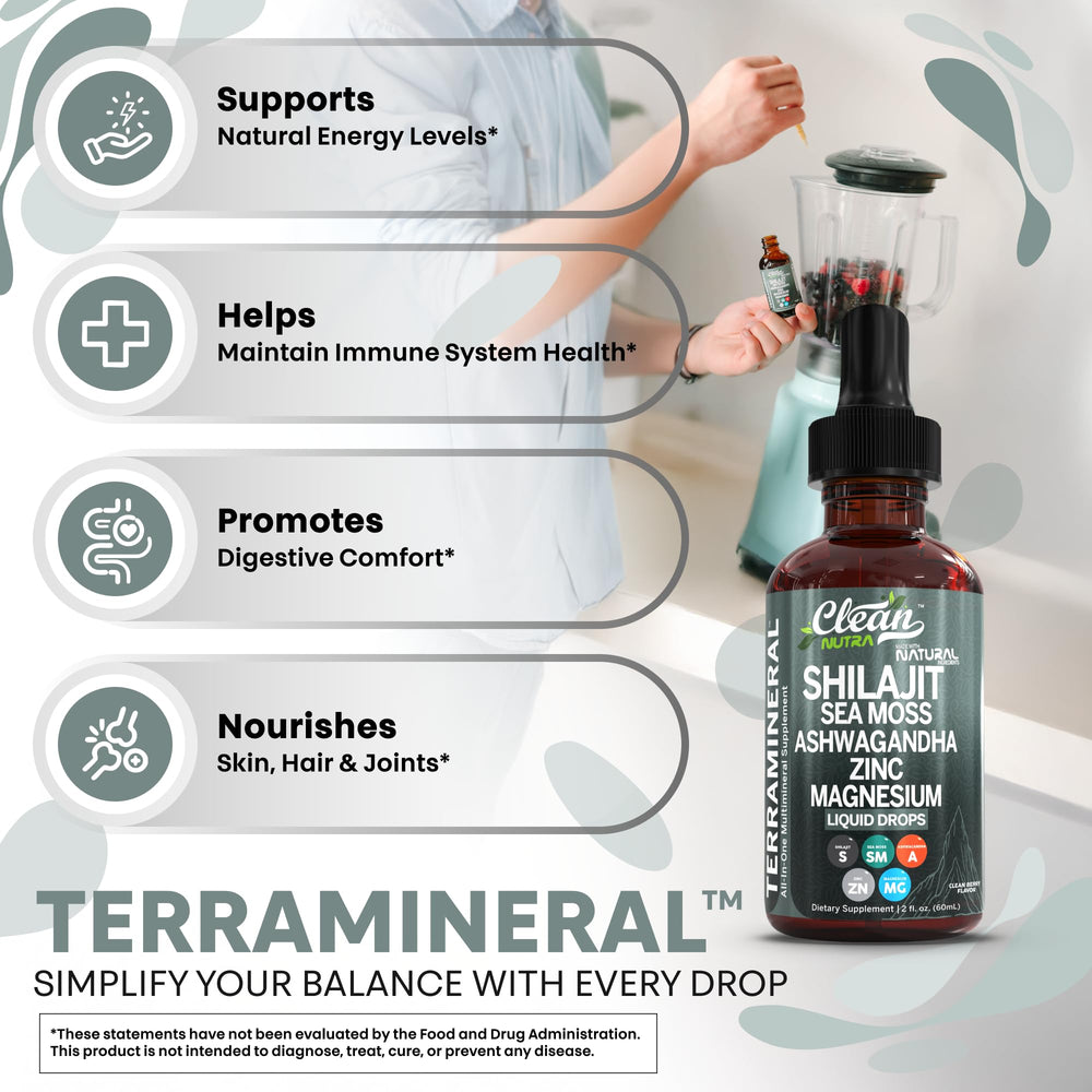 Clean Nutraceuticals Terra Mineral magnesium visual for muscle comfort.