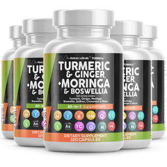 Clean Nutraceuticals Turmeric Moringa bottle front for daily wellness support