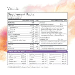 Probiotic 10B-CFU formula on label hints gut-friendly protein.